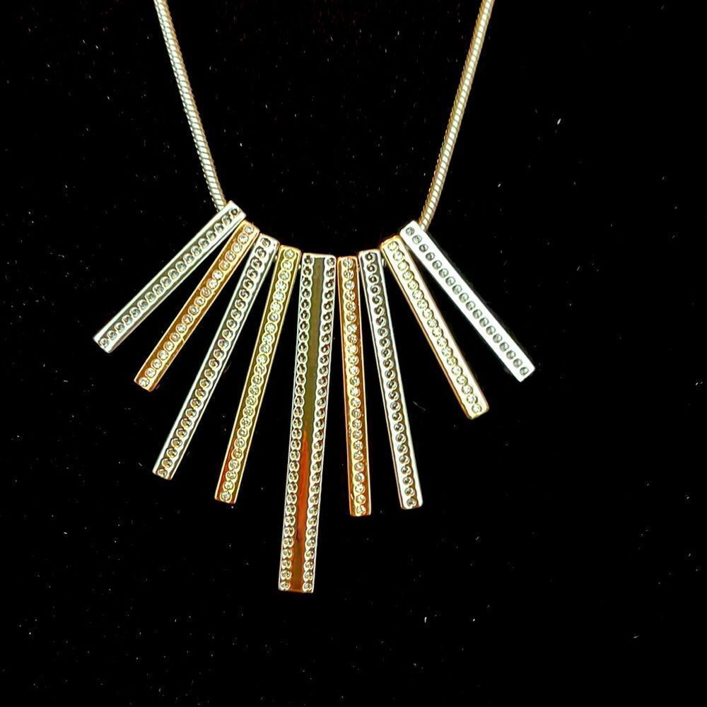 THE LIMITED REVERSIBLE FRINGE NECKLACE IN SILER, GOLD, ROSE GOLD